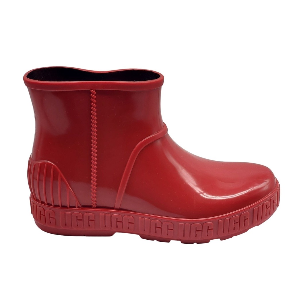 UGG Drizlita Kids Rain Boots Red Rubber Size 6 Logo Sole 1130361K‎